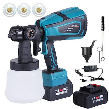Electric Spray Gun | High Power Cordless Handheld Electric Paint Sprayer Home | 18V Battery